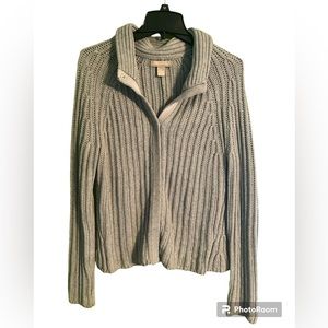 Gray Button Up Sweater